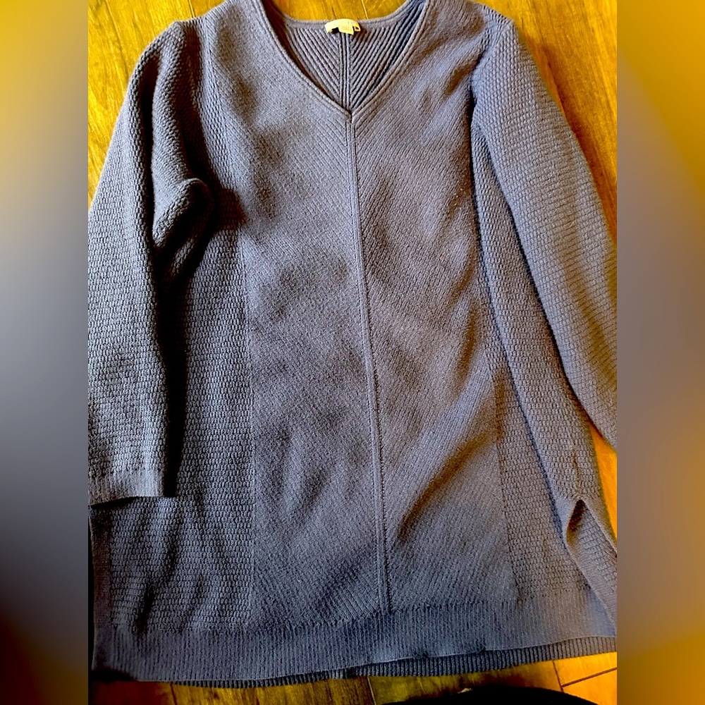 Beautiful 1 X runs like a xl blue J.Jill blue sweater lightly worn